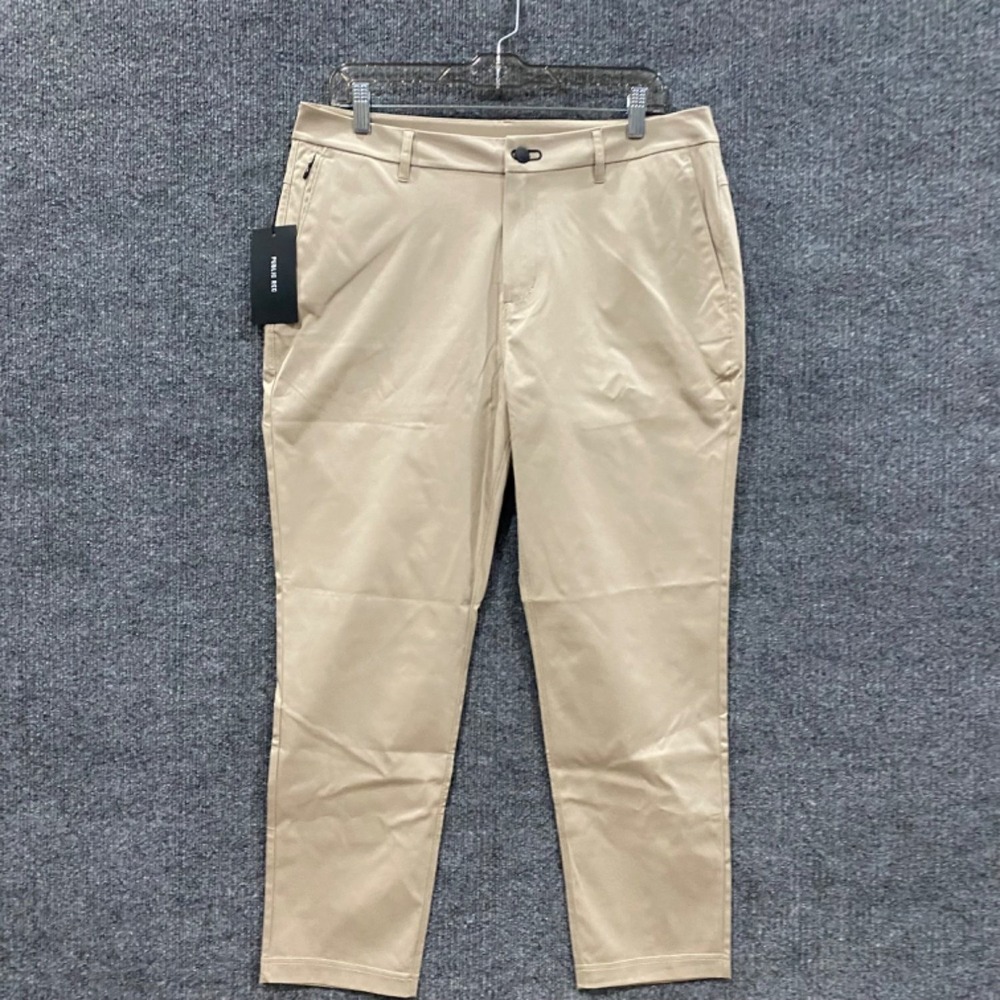 Public Rec Vip Chinos Pants Mens 32x28 Sand Beige Performance Stretch